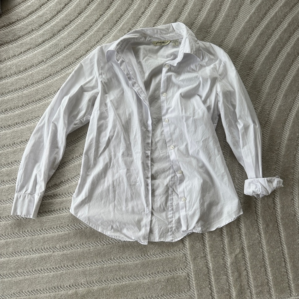 Eddie Bauer 100% Cotton White Button-Down